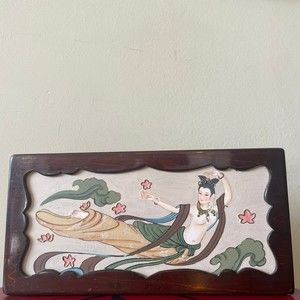 Beautiful Vintage Japanese Wooden Jewelry Box Trinket Box